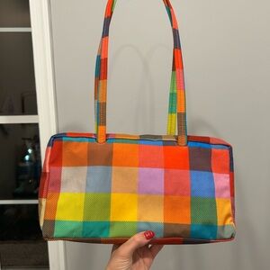 BAGGU madras bowler bag